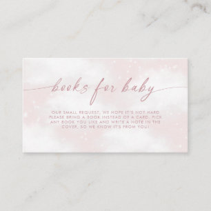 Op Cloud Nine Dreamy Clouds Roze Boeken voor Baby Informatiekaartje