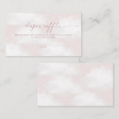 Op Cloud Nine Dreamy Clouds Roze Luierloterij Informatiekaartje (Voorkant / Achterkant)