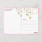 Op Cloud Nine Dreamy Pastel Roze Vrijgezellenfeest Briefkaart (Achterkant)