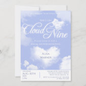 Op Cloud Nine Droomhart Wolken Bruidsmeisjesfeest Kaart (Voorkant)