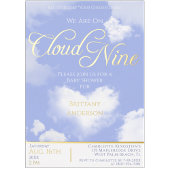 Op Cloud Nine Elegant Script Baby shower Gold Folie Uitnodiging