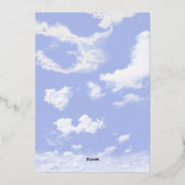 Op Cloud Nine Elegant Script Baby shower Gold Folie Uitnodiging (Achterkant)