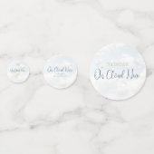 Op Cloud Nine Elegante Moderne Bruidsfeest Tafel Confetti (Achterkanten)