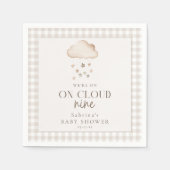 Op Cloud Nine Genderneutraal Baby shower servetten (Voorkant)