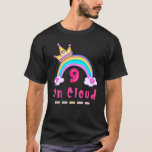 Op Cloud Nine Happy Birthday Daughter Girl Rainbow T-shirt<br><div class="desc">Op Cloud Nine Happy Birthday Dochter Girl Rainbow Pink</div>