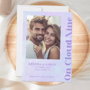 Op Cloud Nine Modern Lavendel Sla de datum op Kaart