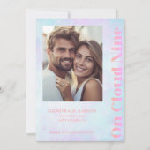 Op Cloud Nine Modern Pastel Wedding Sla de datum o Kaart (Voorkant)