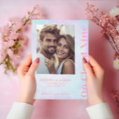 Op Cloud Nine Modern Pastel Wedding Sla de datum o Kaart