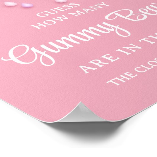 Op Cloud Nine Modern raden hoeveel gummy Beren Poster (Hoek)