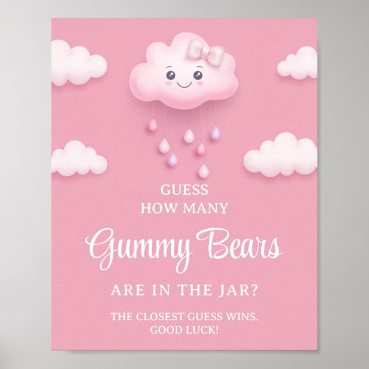Op Cloud Nine Modern raden hoeveel gummy Beren Poster (Voorkant)
