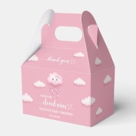 Op Cloud Nine Modern Roze Baby shower Bedankdoosjes