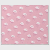 Op Cloud Nine Modern Roze Baby shower Cadeaupapier (Vlak)