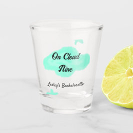 Op Cloud Nine pastel groene wolken ster vrijgezell Shot Glas