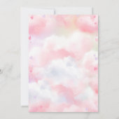 Op Cloud Nine Pink 9e verjaardagsfeestje Kaart (Achterkant)