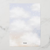 Op Cloud Nine Vrijgezellenfeest Folie Uitnodiging (Achterkant)