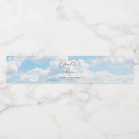 Op Cloud Nine Vrijgezellenfeest Waterfles Etiket (Enkel label)