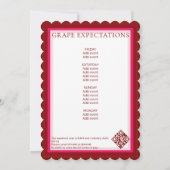 Op Cloud Wijnmakerij Thema Napa Bachelorette Party Kaart (Achterkant)