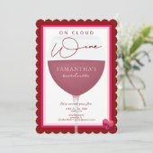 Op Cloud Wijnmakerij Thema Napa Bachelorette Party Kaart (Staand voorkant)