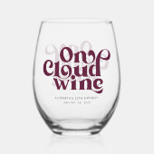Op Cloud Wine Custom Wijnglas Zonder Voet (Voorkant)
