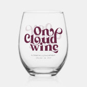 Op Cloud Wine Custom Wijnglas Zonder Voet (Achterkant)