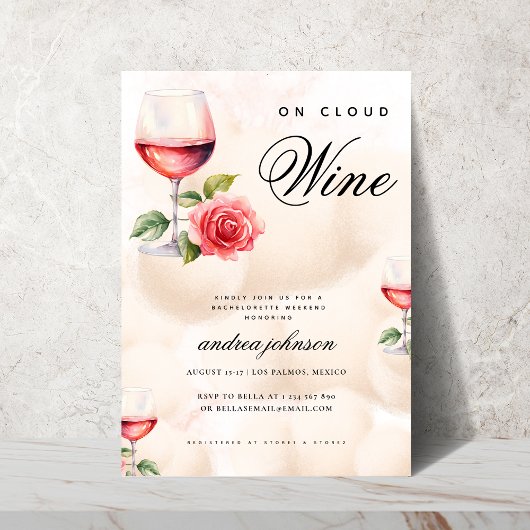 Op Cloud Wine Funny Winery Bachelorette Weekend Kaart