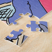 Op Computer Online Banking Funny Cartoon Legpuzzel (Zijkant)