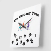 OP **CRICKET TIME** SPORTSMAN'S acrylwandklok Vierkante Klok (Hoek)