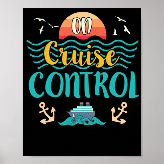 Op cruise control Summer Vacking Travel Poster (Voorkant)
