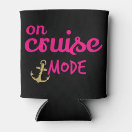 Op Cruise Mode Goud en Roze Monogram Blikjeskoeler