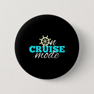 Op Cruise Modus Cruise Vakantie Familie Trendy T-s Ronde Button 5,7 Cm