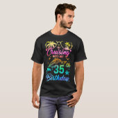 Op cruise naar mijn 35ste verjaardagsfeestje 35 ja t-shirt (Voorkant volledig)