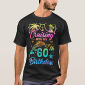 Op cruise naar mijn 60ste verjaardagsfeestje 60 ja t-shirt (Voorkant)