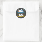 Op cruise naar mijn 65 verjaardagsfeestje ronde sticker (Tas)