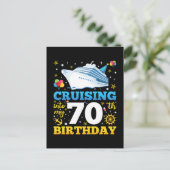 Op cruise naar mijn 70 verjaardagsfeestje briefkaart (Staand voorkant)