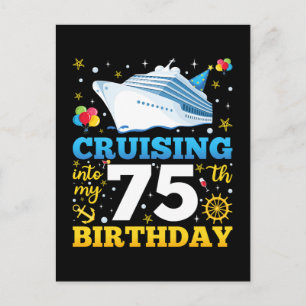 Op cruise naar mijn 75 verjaardagsfeestje briefkaart
