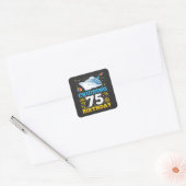 Op cruise naar mijn 75 verjaardagsfeestje vierkante sticker (Envelop)