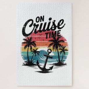Op Cruise Tijd Kokosnoot Boom Zomer Vakantie Legpuzzel