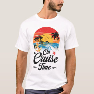 Op Cruise Time Kokosnoot Tree Graphic Zomer Vakant T-shirt