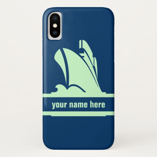 Op cursus Groen Gepersonaliseerd Case-Mate iPhone Case (Achterkant)