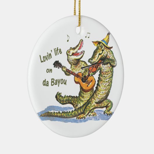 Op da Bayou Keramisch Ornament (Rechts)