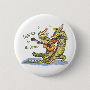 Op da Bayou Ronde Button 5,7 Cm