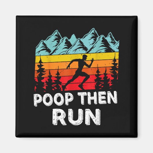 Op Dan Rennen Grappige Hardloop Quotes Voor Marath Magneet (Voorkant)