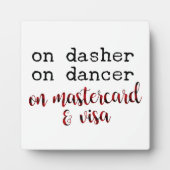 Op Dasher On Dancer op Mastercard en Visa Fotoplaat (Voorkant)
