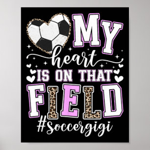 Op dat veld voetbal Gigi van een voetballer Gigi Poster
