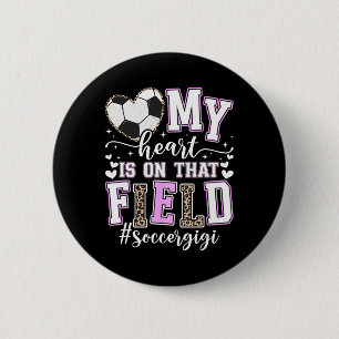 Op dat veld voetbal Gigi van een voetballer Gigi  Ronde Button 5,7 Cm