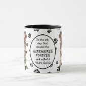 Op de 8e dag Creëer God Wirehaired Pointer Dogs Mok (Midden)