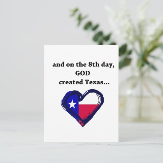 Op de 8e dag creëerde God Texas Briefkaart (Staand voorkant)