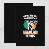 op de 8e dag schiep god de iren omdat feestdagenkaart (Voorkant / Achterkant)