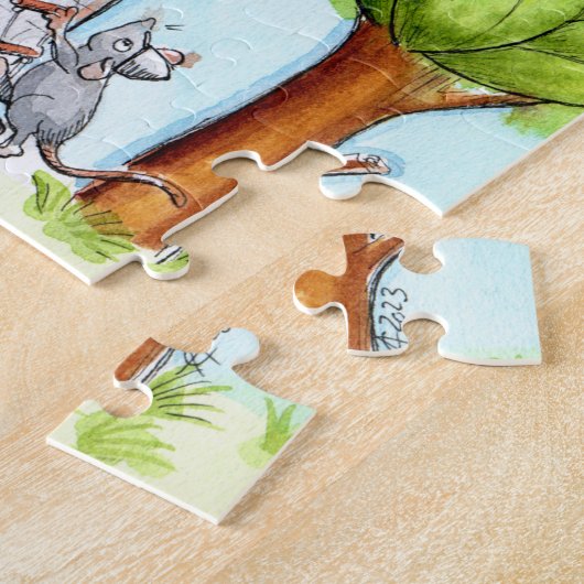 Op de aanval! legpuzzel (Zijkant)