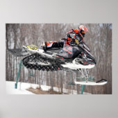 Op de Aanval Snowmobile Druk Poster (Voorkant)
